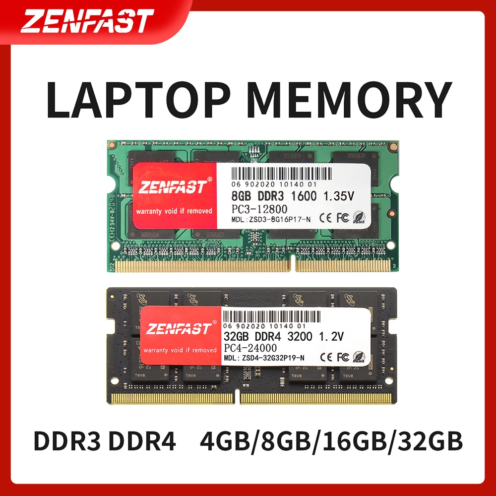 ZENFAST ޸ , DDR3 DDR4, 8GB, 4GB, 16GB, 32GB, 1333 1600, 2133 2400, 2666, 3200MHz, Sodimm Ʈ ޸
